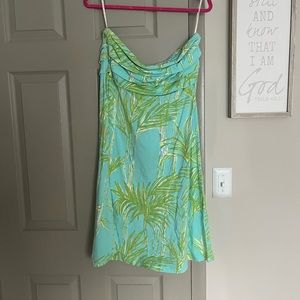 Lilly Pulitzer Strapless Cotton Dress Size Large